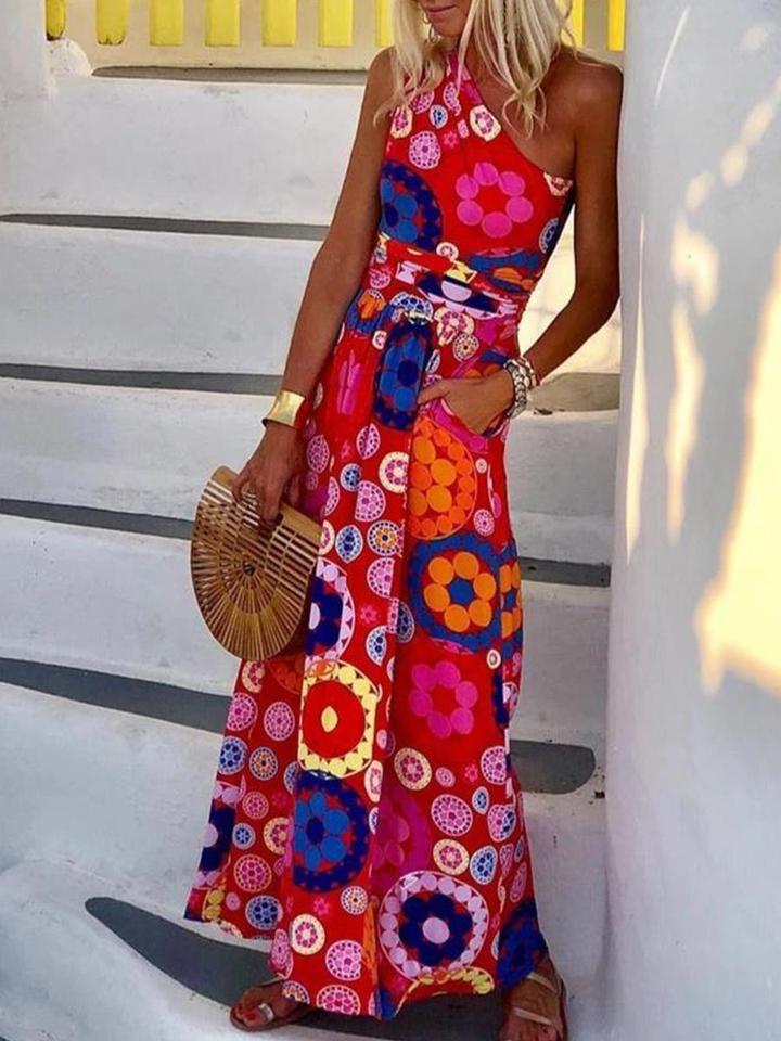 Elegant Retro Floral Print Maxi Dress - 🔥50% OFF NOW! 🔥
