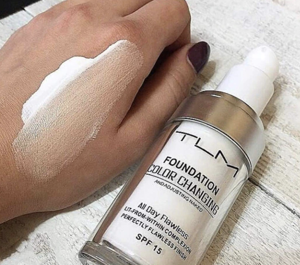 2 Pack TLM Foundation Makeup All-Day Flawless Color Changing